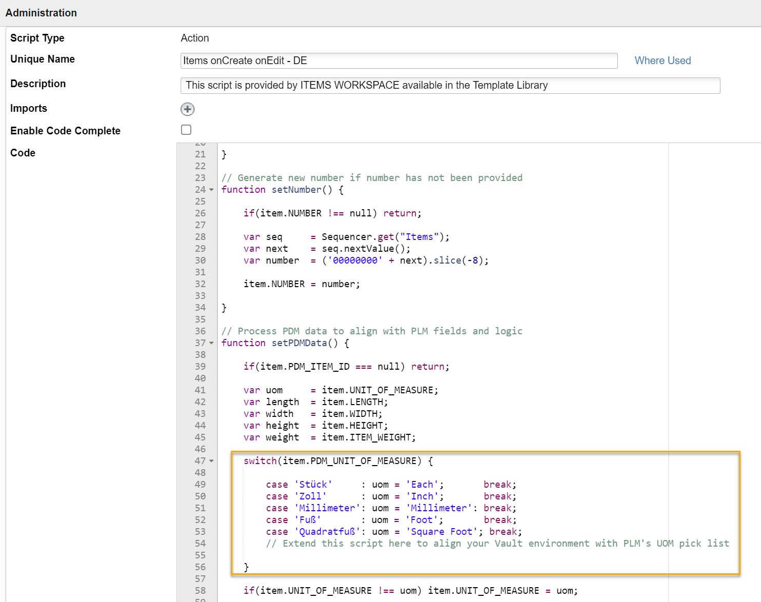 Configuration in Fusion Manage — powerPLM documentation